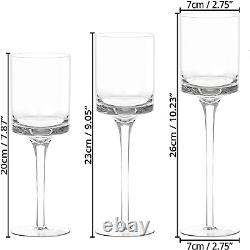 Glass Candleholders Tea Light Candle Holders Wedding Weddings Hurricane Tall Ele