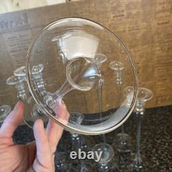 Glass Dimensions Hand Blown Taper Candle Holders Set of 10 Clear Glass USA Tall