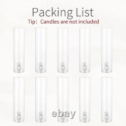 Glass Hurricane Candle Holder 11.8 Tall Candlestick Holder Bulk with Cylind