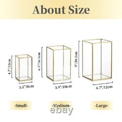 Glass Hurricane Candle Holder Gold Hurricane Candle Holders with Metal Frame