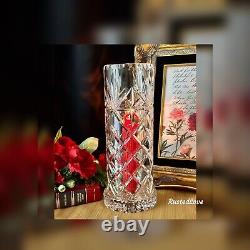 Glass Hurricane Candle Holder Vintage Crystal Candlestick Holder Centerpiece