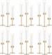 Glass Hurricane Candlestick Holders Gold 18 Pcs Taper Candle Holder Bulk Tall