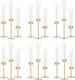 Glass Hurricane Candlestick Holders Gold Taper Candle Holder Tall Clear Glass