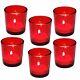 Glass Tealight Candle Holders Living Room Side Table Home Decoration Pack 6