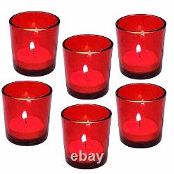 Glass Tealight Candle Holders Living Room Side Table Home Decoration Pack 6