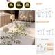 Glass Tealight Candle Holders Set Of 6 Tall Candle Stands For Dinner Table C