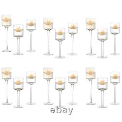 Glasseam LXZS6401 Glass Hurricane Candle Holders Bulk Set