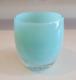 Glassy Baby Candle Holder Seafoam Mint Green 3.5 Inches Tall
