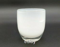 GlassyBaby WHITE Hand-Blown Votive Candle Holder-Classy Elegant