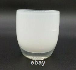 GlassyBaby WHITE Hand-Blown Votive Candle Holder-Classy Elegant