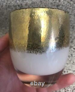 Glassybaby 1 LARGE SNOWFLAKE Gold Retired RARE Glass Candle Holder HARD TO FIND