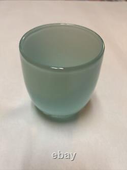 Glassybaby AQUAMARINE Hand Blown Glass Candle Holder Sticker SOLD OUT Blue Green