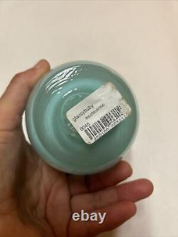 Glassybaby AQUAMARINE Hand Blown Glass Candle Holder Sticker SOLD OUT Blue Green