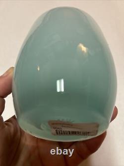 Glassybaby AQUAMARINE Hand Blown Glass Candle Holder Sticker SOLD OUT Blue Green