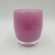 Glassybaby'bff' Glass Votive Candle Holder Pink Purple Sticker Mint