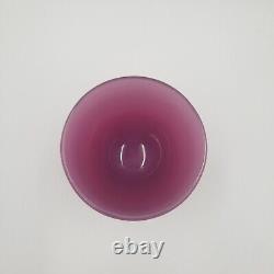 Glassybaby'BFF' Glass Votive Candle Holder Pink Purple Sticker MINT