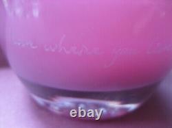 Glassybaby BFF Glass Votive Candle Holder Pre-Triskelion Love Where You Live