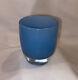 Glassybaby Blue'stormy' Blown Glass Votive Candle Holder With Sticker