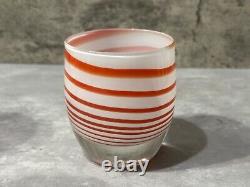 Glassybaby CANDY CANE White With Red Stripes Glass Candle Votive Sticker