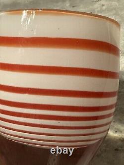 Glassybaby CANDY CANE White With Red Stripes Glass Candle Votive Sticker