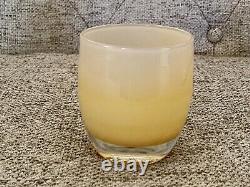 Glassybaby COMFORT Peach and Pink Ombre Hand Blown Glass Votive Candle Holder