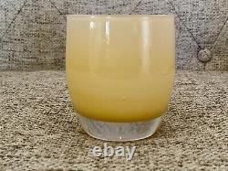 Glassybaby COMFORT Peach and Pink Ombre Hand Blown Glass Votive Candle Holder