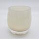 Glassybaby Cream Votive Glass Candle Holder W Label 38 Pre Triskeleton