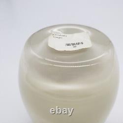 Glassybaby CREAM Votive Glass Candle Holder w Label 38 Pre triskeleton