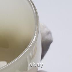 Glassybaby CREAM Votive Glass Candle Holder w Label 38 Pre triskeleton