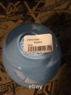Glassybaby Candle Holder Blue Glass Bowl Legacy #1809 RARE