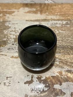 Glassybaby Candle Holder Glass Votive Pre-triskelion Dark Green