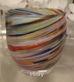 Glassybaby Candle Holder Living Color Rainbow Colors Glass Baby Glassy