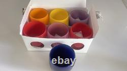 Glassybaby Candle Holder Lot 7 Mix Colors 2 Red Yellow Orange Purple Pink Blue