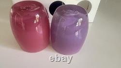 Glassybaby Candle Holder Lot 7 Mix Colors 2 Red Yellow Orange Purple Pink Blue