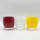 Glassybaby Candle Holders Celebrate White Red Yellow Set Of 3