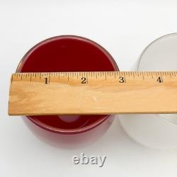 Glassybaby Candle Holders Celebrate White Red Yellow Set of 3