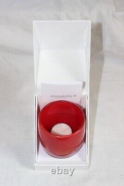 Glassybaby Christmas Rudolph hand blown glass candle holder triskelion tags box