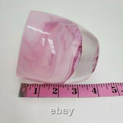 Glassybaby Cloud Nine Handblown Votive Candle Holder Pink Swirl With Tea Light NEW