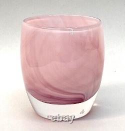 Glassybaby Cloud Nine Votive Tea Light Glass Candle Holder with Sticker