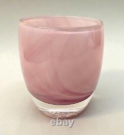 Glassybaby Cloud Nine Votive Tea Light Glass Candle Holder with Sticker