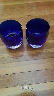 Glassybaby. Cobalt Blue candle holders Rare