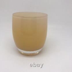 Glassybaby Comfort Peach and Pink Ombre Hand Blown Glass Candle Holder Votive