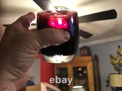 Glassybaby Cranberry Red Wine Clear Votive Candle Holder