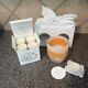 Glassybaby Creamsicle Orange Handmade Candle Holder W Tea Lights New In Box Htf