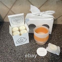 Glassybaby Creamsicle Orange Handmade Candle Holder W Tea lights New In Box HTF