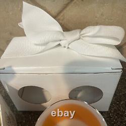 Glassybaby Creamsicle Orange Handmade Candle Holder W Tea lights New In Box HTF