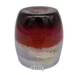 Glassybaby Diva Pink/Gold Votive Hand Blown Glass Candle Holder Rare