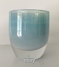 Glassybaby ENCHANTED Hand Blown Votive Candle Holder NEW in Box Blue