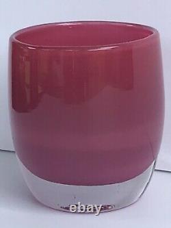 Glassybaby'Evelyn' Pink Votive Candle Holder #1130 Absolutely Stunning Retired