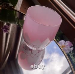 Glassybaby Fairytale Votive White Pink Very Rare Stickered